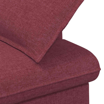 Loveseat med knapprapport Vinröd 111 x 68 x 80 cm Tyg