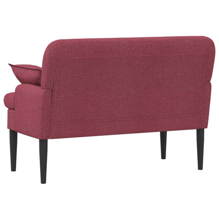 Loveseat med knapprapport Vinröd 111 x 68 x 80 cm Tyg