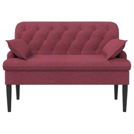 Loveseat med knapprapport Vinröd 111 x 68 x 80 cm Tyg