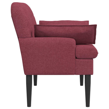 Loveseat med knapprapport Vinröd 111 x 68 x 80 cm Tyg