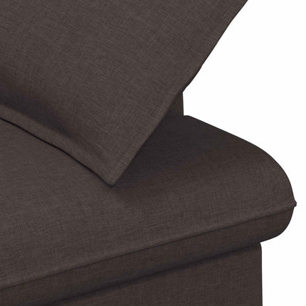 Loveseat med knapprapport Mörkbrun 111 x 68 x 80 cm Tyg