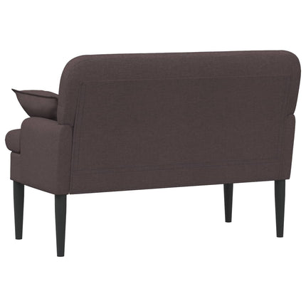 Loveseat med knapprapport Mörkbrun 111 x 68 x 80 cm Tyg