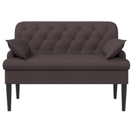 Loveseat med knapprapport Mörkbrun 111 x 68 x 80 cm Tyg