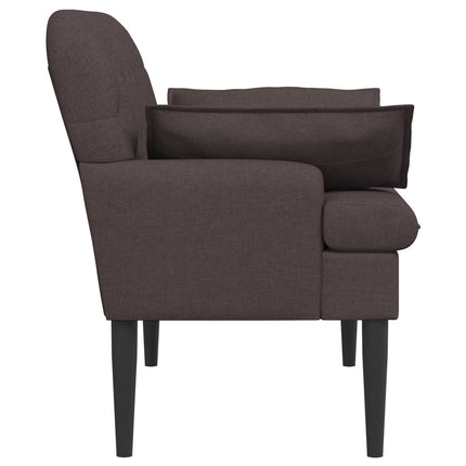 Loveseat med knapprapport Mörkbrun 111 x 68 x 80 cm Tyg