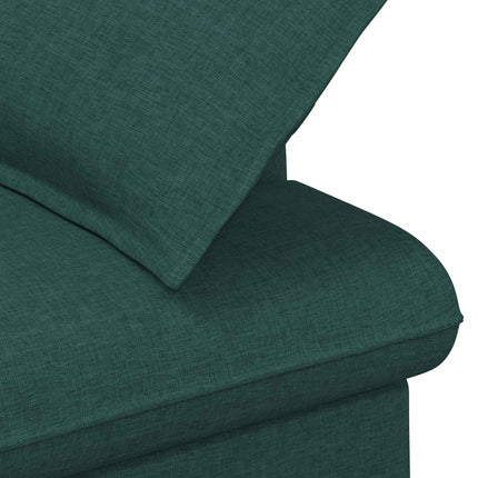 Loveseat med knapprapport Mörkgrön 111 x 68 x 80 cm Tyg