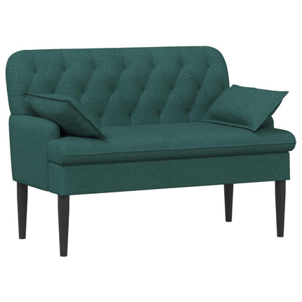 Loveseat med knapprapport Mörkgrön 111 x 68 x 80 cm Tyg
