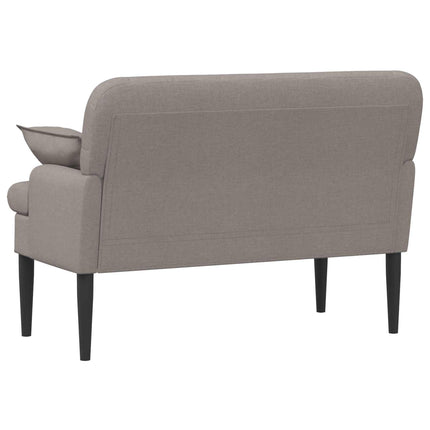 Loveseat med knapprapport Taupe 111 x 68 x 80 cm Tyg