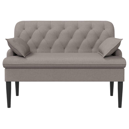 Loveseat med knapprapport Taupe 111 x 68 x 80 cm Tyg