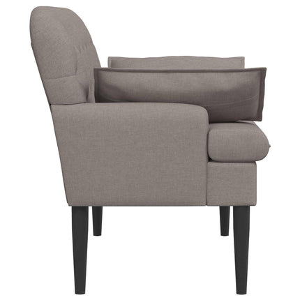 Loveseat med knapprapport Taupe 111 x 68 x 80 cm Tyg