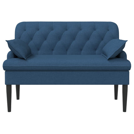 Loveseat med knapprapport Blå 111 x 68 x 80 cm Tyg