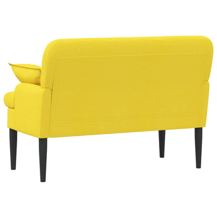 Loveseat med knapprapport Ljus Gul 111 x 68 x 80 cm Tyg