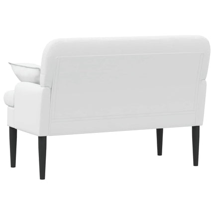 Loveseat med knapprapport Vit 111 x 68 x 80 cm Tyg