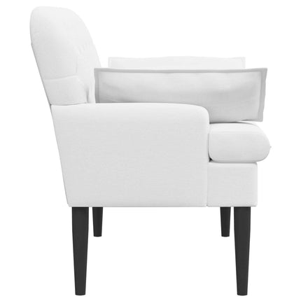 Loveseat med knapprapport Vit 111 x 68 x 80 cm Tyg