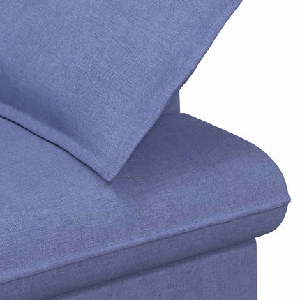 Loveseat med knapprapport Jeansblå 111 x 68 x 80 cm Tyg