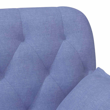 Loveseat med knapprapport Jeansblå 111 x 68 x 80 cm Tyg