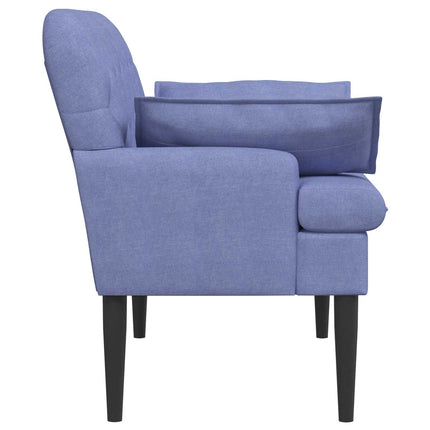 Loveseat med knapprapport Jeansblå 111 x 68 x 80 cm Tyg