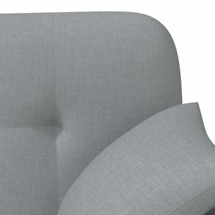 Loveseat med knapprapport Ljusgrå 120 x 65 x 79 cm Tyg