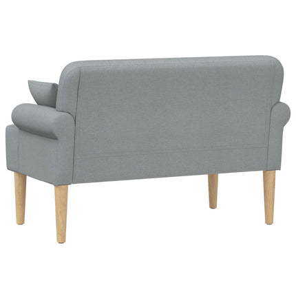 Loveseat med knapprapport Ljusgrå 120 x 65 x 79 cm Tyg