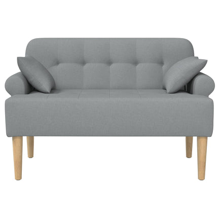 Loveseat med knapprapport Ljusgrå 120 x 65 x 79 cm Tyg