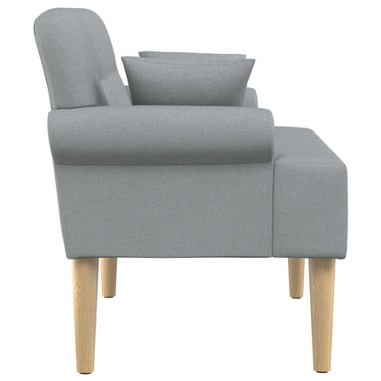 Loveseat med knapprapport Ljusgrå 120 x 65 x 79 cm Tyg