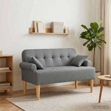 Loveseat med knapprapport Mörkgrå 120 x 65 x 79 cm Tyg