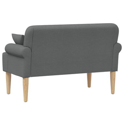 Loveseat med knapprapport Mörkgrå 120 x 65 x 79 cm Tyg