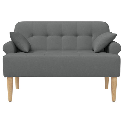 Loveseat med knapprapport Mörkgrå 120 x 65 x 79 cm Tyg