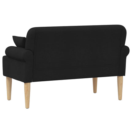 Loveseat med knapprapport Svart 120 x 65 x 79 cm Tyg