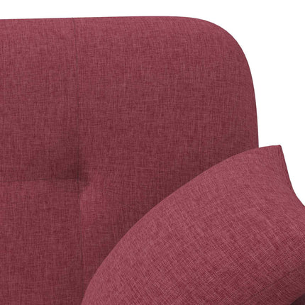 Loveseat med knapprapport Vinröd 120 x 65 x 79 cm Tyg