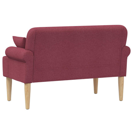 Loveseat med knapprapport Vinröd 120 x 65 x 79 cm Tyg