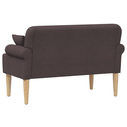 Loveseat med knapprapport Mörkbrun 120 x 65 x 79 cm Tyg