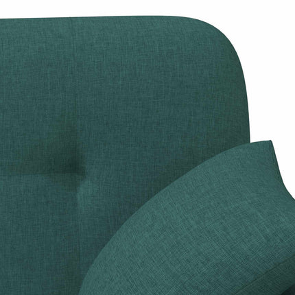 Loveseat med knapprapport Mörkgrön 120 x 65 x 79 cm Tyg