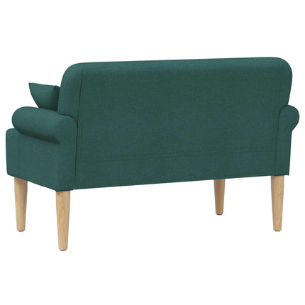 Loveseat med knapprapport Mörkgrön 120 x 65 x 79 cm Tyg