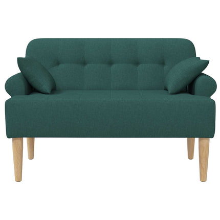 Loveseat med knapprapport Mörkgrön 120 x 65 x 79 cm Tyg