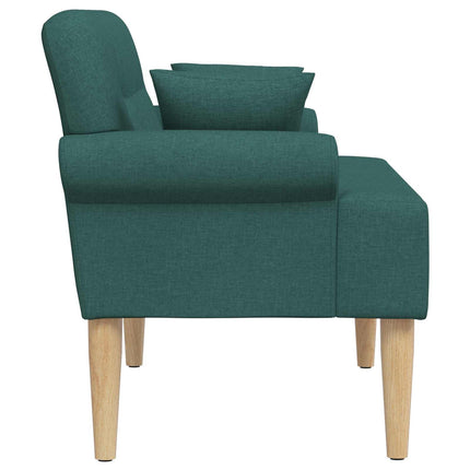 Loveseat med knapprapport Mörkgrön 120 x 65 x 79 cm Tyg