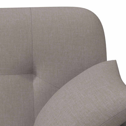 Loveseat med knapprapport Taupe 120 x 65 x 79 cm Tyg