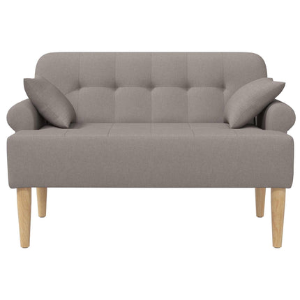 Loveseat med knapprapport Taupe 120 x 65 x 79 cm Tyg