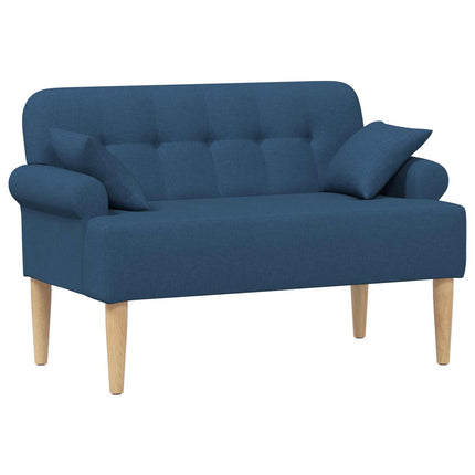 Loveseat med knapprapport Blå 120 x 65 x 79 cm Tyg
