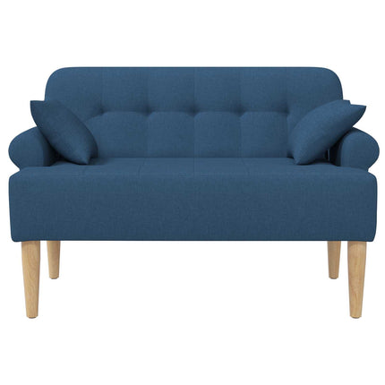 Loveseat med knapprapport Blå 120 x 65 x 79 cm Tyg