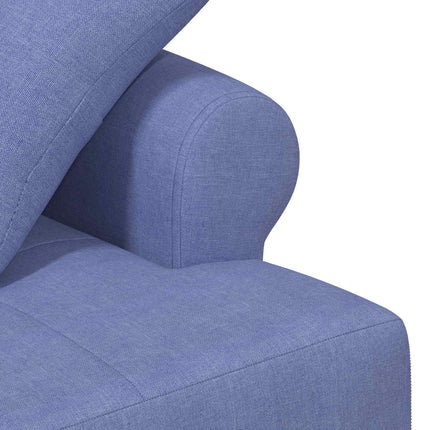 Loveseat med knapprapport Jeansblå 120 x 65 x 79 cm Tyg