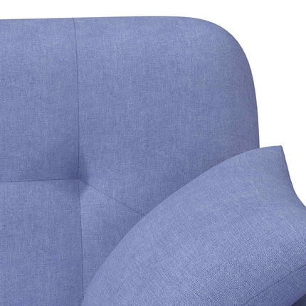 Loveseat med knapprapport Jeansblå 120 x 65 x 79 cm Tyg
