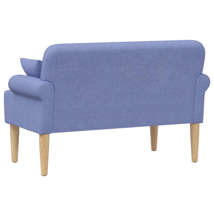 Loveseat med knapprapport Jeansblå 120 x 65 x 79 cm Tyg