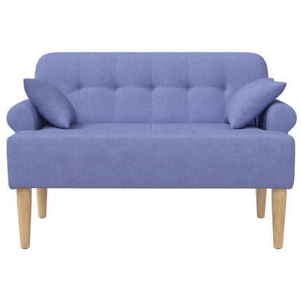 Loveseat med knapprapport Jeansblå 120 x 65 x 79 cm Tyg