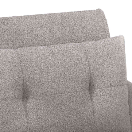 Loveseat med knapprapport Ljusgrå 117 x 67 x 77 cm Bouclé