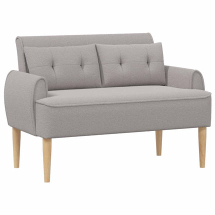 Loveseat med knapprapport Ljusgrå 117 x 67 x 77 cm Bouclé