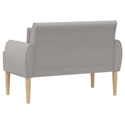 Loveseat med knapprapport Ljusgrå 117 x 67 x 77 cm Bouclé