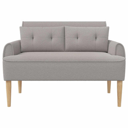 Loveseat med knapprapport Ljusgrå 117 x 67 x 77 cm Bouclé