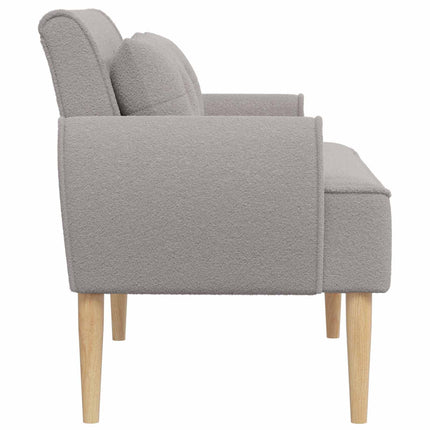 Loveseat med knapprapport Ljusgrå 117 x 67 x 77 cm Bouclé