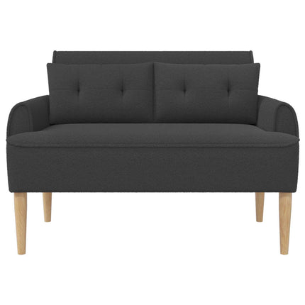 Loveseat med knapprapport Mörkgrå 117 x 67 x 77 cm Bouclé