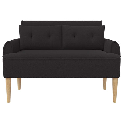 Loveseat med knapprapport Svart 117 x 67 x 77 cm Bouclé